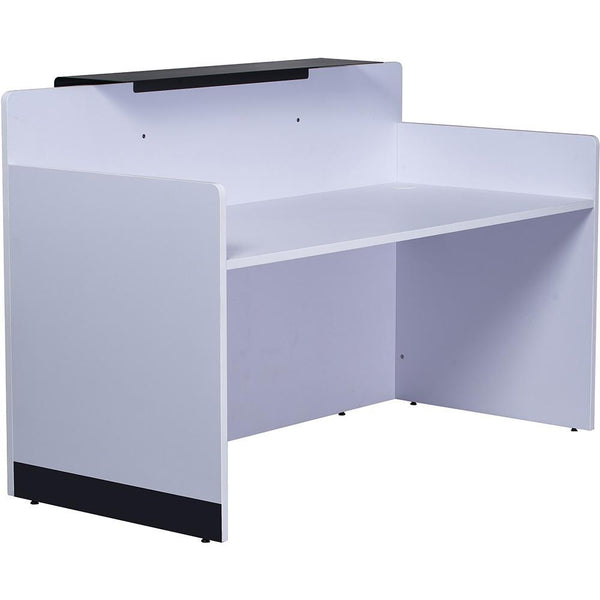 Rapid Span Reception Counter 1800 X 800 X 1170Mm Brilliant White/Black RC1809BWBW - SuperOffice