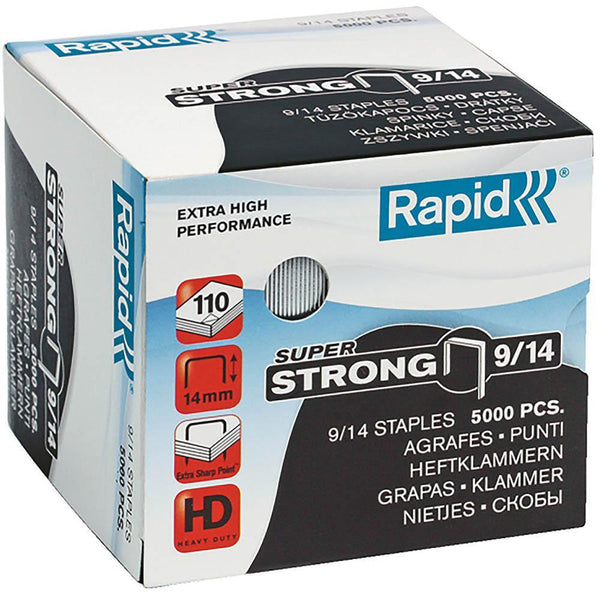 Rapid Strong Staples 9/14 Box 5000 24871500 - SuperOffice