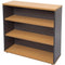 Rapid Worker Bookcase 3 Shelf 900 X 315 X 1200Mm Beech/Ironstone CBC12 B/I - SuperOffice