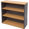 Rapid Worker Bookcase 3 Shelf 900 X 315 X 1200Mm Cherry/Ironstone CBC12 C/I - SuperOffice