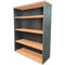 Rapid Worker Bookcase 4 Shelf 900 X 315 X 1800Mm Beech/Ironstone CBC18 B/I - SuperOffice