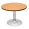 Rapid Worker Chrome Base Round Coffee Table 425 X 600Mm Beech/Ironstone CCT6 B - SuperOffice