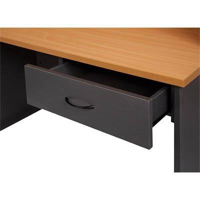 Rapid Worker Desk Pedestal Fixed 1 Drawer 465 X 447 X 152Mm Ironstone HDKP1D I - SuperOffice