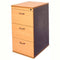 Rapid Worker Filing Cabinet 3 Drawer Lockable 465 X 600 X 998Mm Beech/Ironstone C3FC B/I - SuperOffice