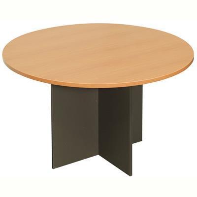 Rapid Worker Round Meeting Table 1200Mm Beech/Ironstone CRM12 B - SuperOffice