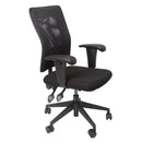 Rapidline AM100 Operator Chair Medium Back Mesh Black AM100 BK - SuperOffice