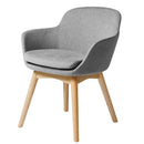 Rapidline Aspen Tub Chair Timber Base Light Grey ASPEN LG - SuperOffice