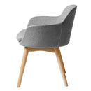 Rapidline Aspen Tub Chair Timber Base Light Grey ASPEN LG - SuperOffice
