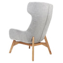 Rapidline Calypso Wing Back Lounge Chair Fabric Light Grey CALYPSO LG - SuperOffice