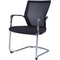 Rapidline Cantilever Chrome Frame Visitor Chair Armrests Fabric Seat Mesh Back Black WMCCBK - SuperOffice