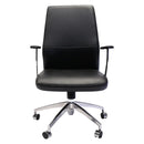 Rapidline CL3000M Executive Chair Medium Back Slimline Black CL3000M BL - SuperOffice