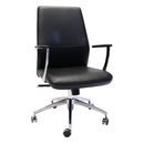 Rapidline CL3000M Executive Chair Medium Back Slimline Black CL3000M BL - SuperOffice