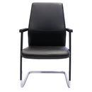 Rapidline CL3000V Executive Visitor Chair Medium Back PU Leather Black CL3000V BL - SuperOffice