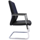 Rapidline CL3000V Executive Visitor Chair Medium Back PU Leather Black CL3000V BL - SuperOffice