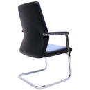 Rapidline CL3000V Executive Visitor Chair Medium Back PU Leather Black CL3000V BL - SuperOffice