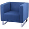 Rapidline Enterprise Fabric Lounge Chair Single Seat Blue ENT1BUBU - SuperOffice