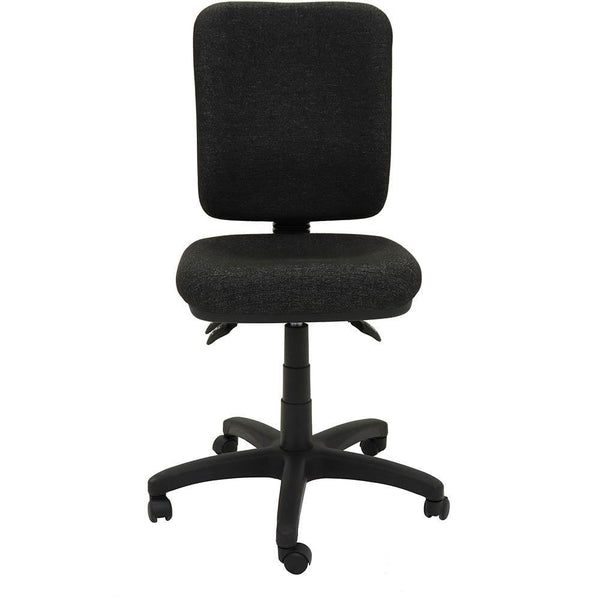 Rapidline Ergonomic Typist Chair Square Back Seat/Back Tilt Charcoal EG400CH - SuperOffice