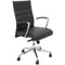 Rapidline Executive Chair Medium Back Tilt Lock With Chrome Arms And Base Pu Black CL2000MBL - SuperOffice