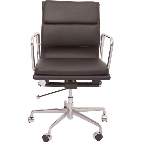 Rapidline Executive Chair Medium Back With Arms Pu Black PU900BPU - SuperOffice
