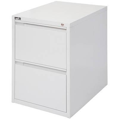 Rapidline Filing Cabinet 2 Drawer 464 X 620 X 675Mm Flat Pack Silver Grey RFC2SG - SuperOffice