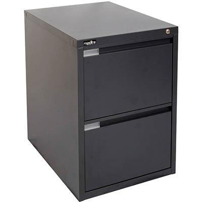 Rapidline Filing Cabinet 2 Drawer 475 X 600 X 675Mm Graphite Ripple RFCA2GR - SuperOffice