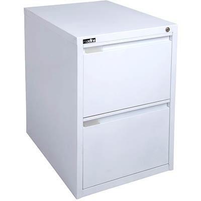 Rapidline Filing Cabinet 2 Drawer 475 X 600 X 675Mm White Satin RFCA2WC - SuperOffice