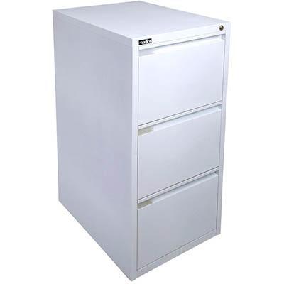 Rapidline Filing Cabinet 3 Drawer 464 X 620 X 980Mm Flat Pack White RFC3WC - SuperOffice