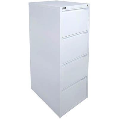 Rapidline Filing Cabinet 4 Drawer 464 X 620 X 1290Mm Flat Pack White China RFC4WC - SuperOffice