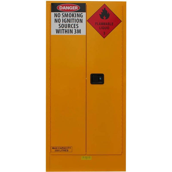 Rapidline Flammable Liquids Cabinet 350 Litre 1825 X 870 X 870Mm Yellow FC350L - SuperOffice
