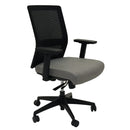 Rapidline Gesture Back Task Chair Medium Mesh Light Grey Black GTC BK - SuperOffice