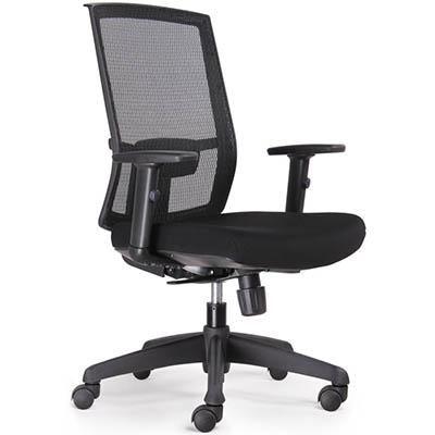 Rapidline Kal Mesh Back Task Chair With Arms Black KALTASKBK - SuperOffice