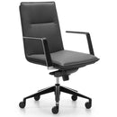 Rapidline Mirage Executive Chair Medium Back Leather Black MIRAGE MB GBL - SuperOffice