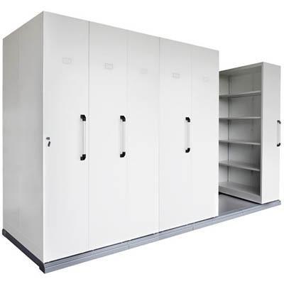 Rapidline Mobile Shelving 6 Bays 3560 X 980 X 2150Mm White China RMS6900WC - SuperOffice