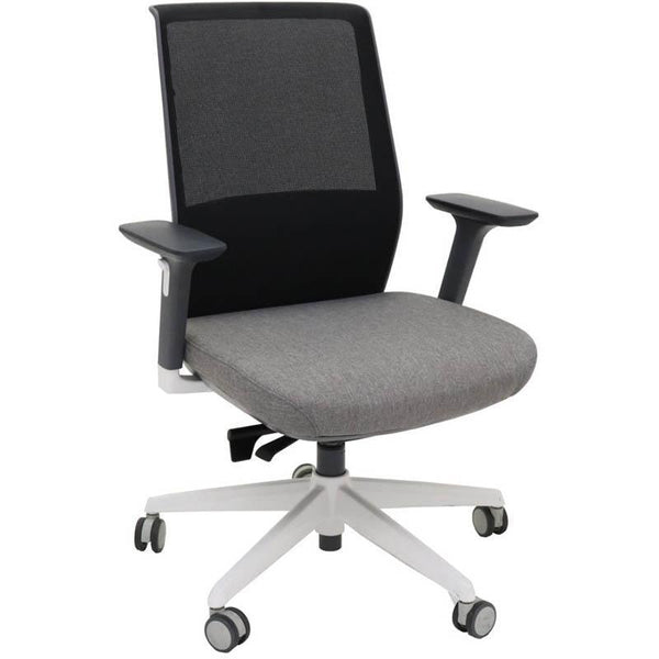 Rapidline Motion Task Chair Mesh Medium Back Black/Light Grey MMCBG - SuperOffice