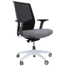 Rapidline Move Office Mesh Chair Medium Light Grey Black MMC BG - SuperOffice
