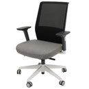 Rapidline Move Office Mesh Chair Medium Light Grey Black MMC BG - SuperOffice
