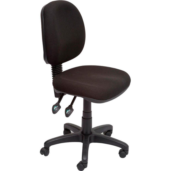 Rapidline Operator Chair Medium Back 2 Lever Black EC070BMBK - SuperOffice