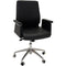 Rapidline Pelle Executive Chair Medium Back Pu Leather Black PMBBL - SuperOffice