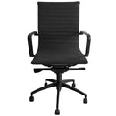 Rapidline PU605M Executive Meeting Chair Medium Back PU Black PU605M BPU/BK - SuperOffice