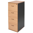 Rapidline Rapid Worker Filing Cabinet 4 Drawer Beech & Ironstone C4FC - SuperOffice