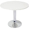 Rapidline Round Table 1200Mm Chrome Base White Top CBT12 W - SuperOffice