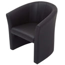 Rapidline Space Single Executive Tub Chair Leather Black SP EXEC TUB BL - SuperOffice