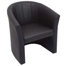 Rapidline Space Single Executive Tub Chair Leather Black SP EXEC TUB BL - SuperOffice