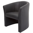 Rapidline Space Single Executive Tub Chair Leather Black SP EXEC TUB BL - SuperOffice