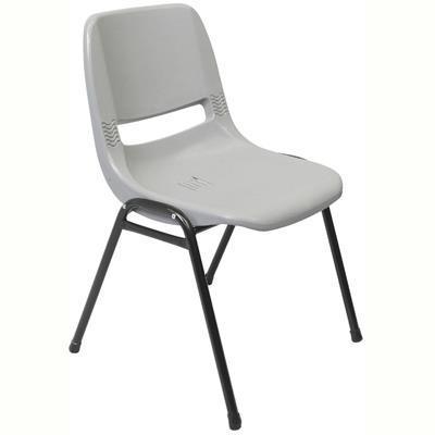 Rapidline Stacking Chair Polypropylene Grey P 100 GP - SuperOffice