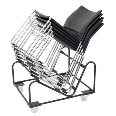 Rapidline Stacking Chair Trolley Black ZTrolley - SuperOffice