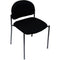 Rapidline Stacking Visitors Chair 4-Leg Black Frame Black V100BK - SuperOffice