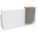 Rapidline Urban Reception Counter 2200 X 800 X 1150Mm Brilliant White/Driftwood URCBWDW - SuperOffice