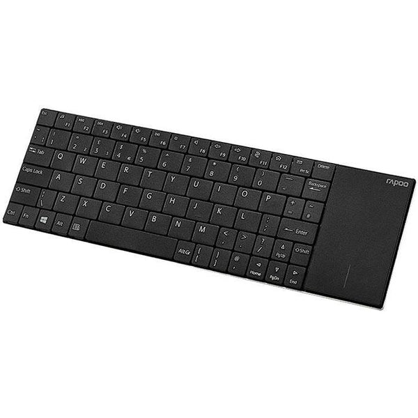 Rapoo E2710 Wireless Milti-Media Touchpad Keyboard Black E2710-BLACK - SuperOffice