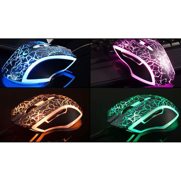 Rapoo V20S Led Multi-Colour Optical Gaming Mouse V20SLIGHTING-BLACK - SuperOffice